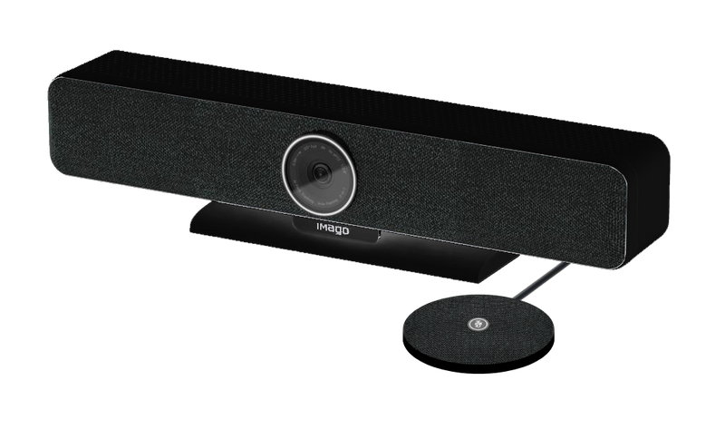 Sistema per videoconferenze IMAGO Huddle Room Conference Set IMC-FEP4KPRO-AI Ultra HD 4K con riconoscimento facciale tramite AI con zoom 6x e array di 4 microfoni + 1 microfono cablato da conferenza