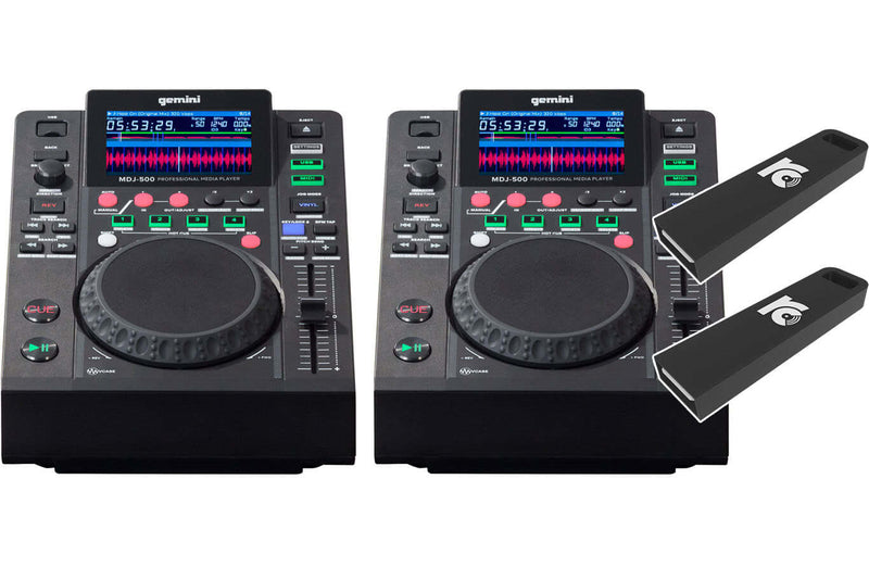 Gemini MDJ-500 - Bundle + 2x DJ USB Stick