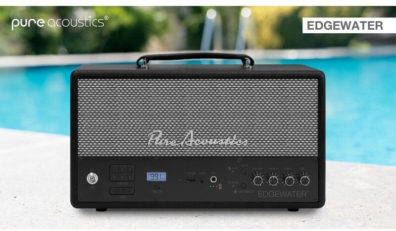 Diffusore stereo portatile wireless Pure Acoustics Edgewater con Bluetooth, 100W (nero)