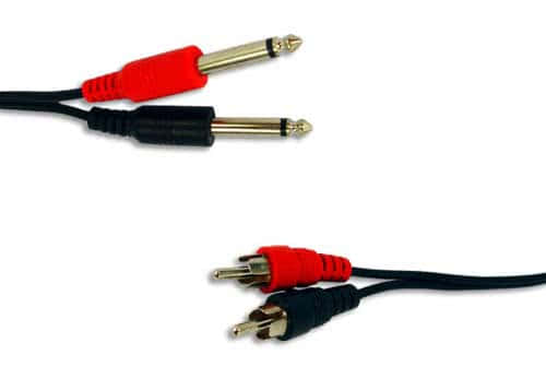 Cavo 2x 6.3 mm jack - 2x RCA - 3m