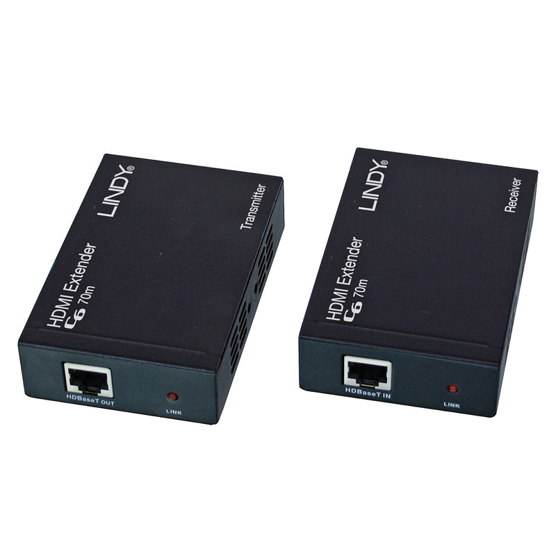 Extender HDBaseT Cat.6 HDMI 4K30, IR & RS-232 con PoC, 70m