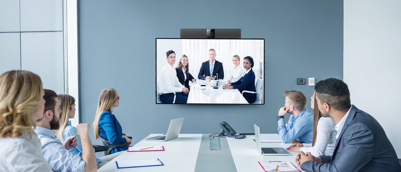 Videocamera professionale per videoconferenze Nexvoo NexBar N110 Ultra HD 4K con tracking AI del parlante e soundbar integrata (per ambienti medi e grandi)