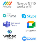 Videocamera professionale per videoconferenze Nexvoo NexBar N110 Ultra HD 4K con tracking AI del parlante e soundbar integrata (per ambienti medi e grandi)