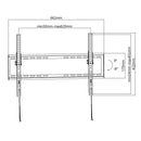 Supporto da parete inclinabile per monitor con portata 40kg e VESA fino a 600x400mm, nero