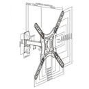 Supporto da parete inclinabile e orientabile con snodo per monitor con portata 30kg e VESA fino a 400x400mm, nero