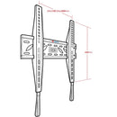 Supporto da parete fisso per monitor con portata 80kg e VESA fino a 600x400mm, nero