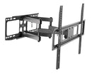 Supporto da parete inclinabile e orientabile con 2 snodi per monitor con portata 40kg e VESA fino a 600x400mm, nero