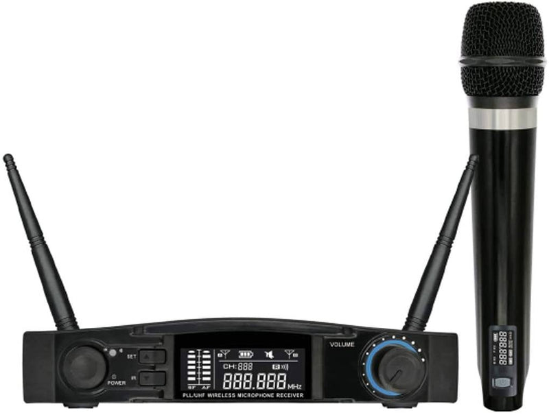 Set radiomicrofono con microfono a gelato UHF, 48 canali
