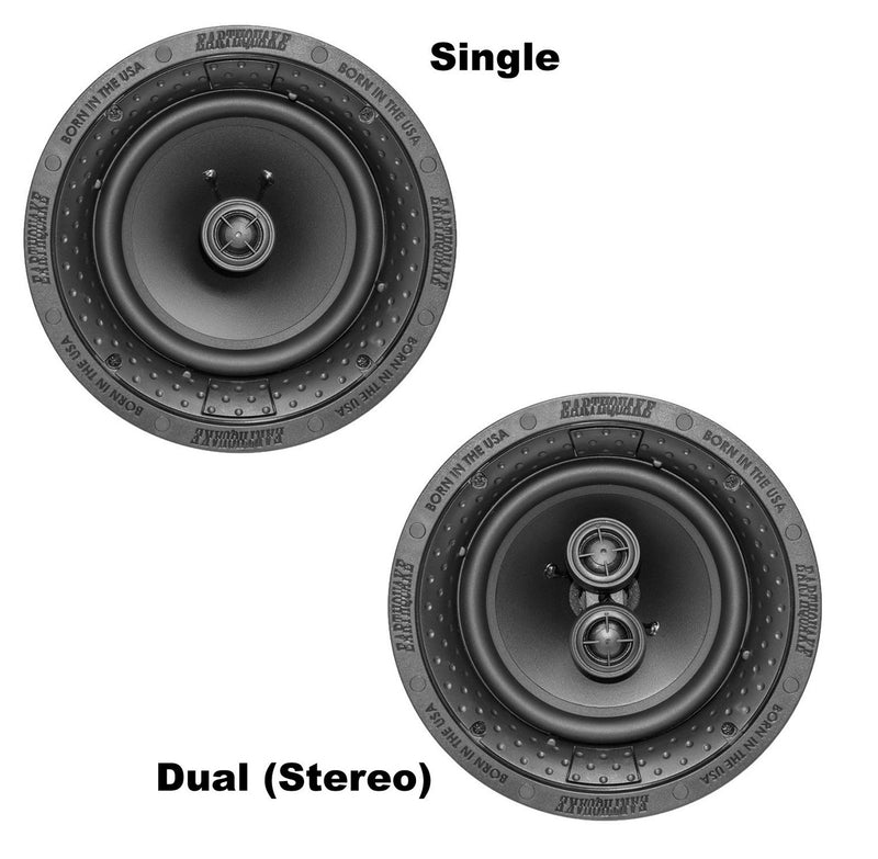 Coppia di diffusori a soffitto full range Earthquake "R-800", diametro woofer 8" 200W con tweeter orientabili