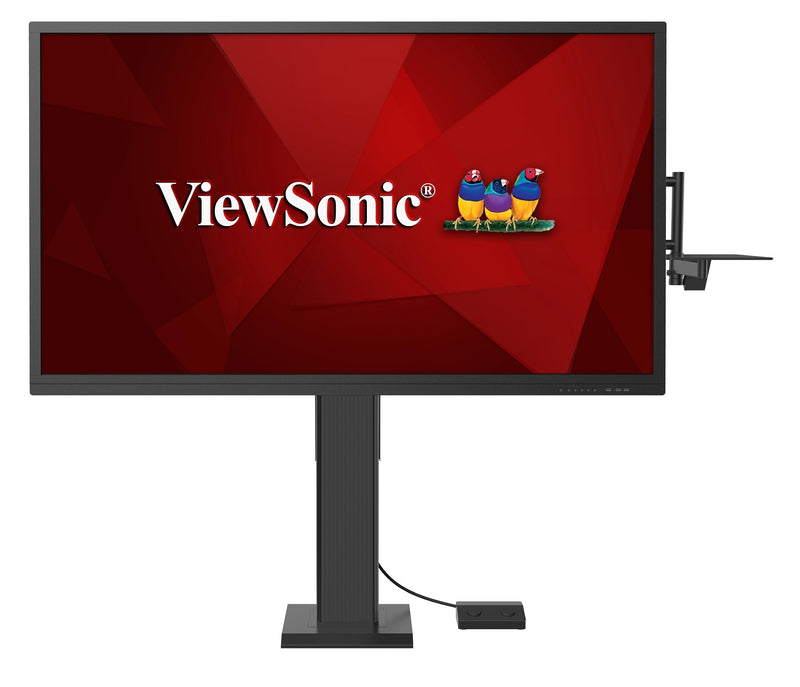 Carrello motorizzato Viewsonic VB-STND-004 ad altezza variabile, con controllo a pedale e supporto notebook, per monitor con portata 100kg e VESA fino a 800x600mm, nero