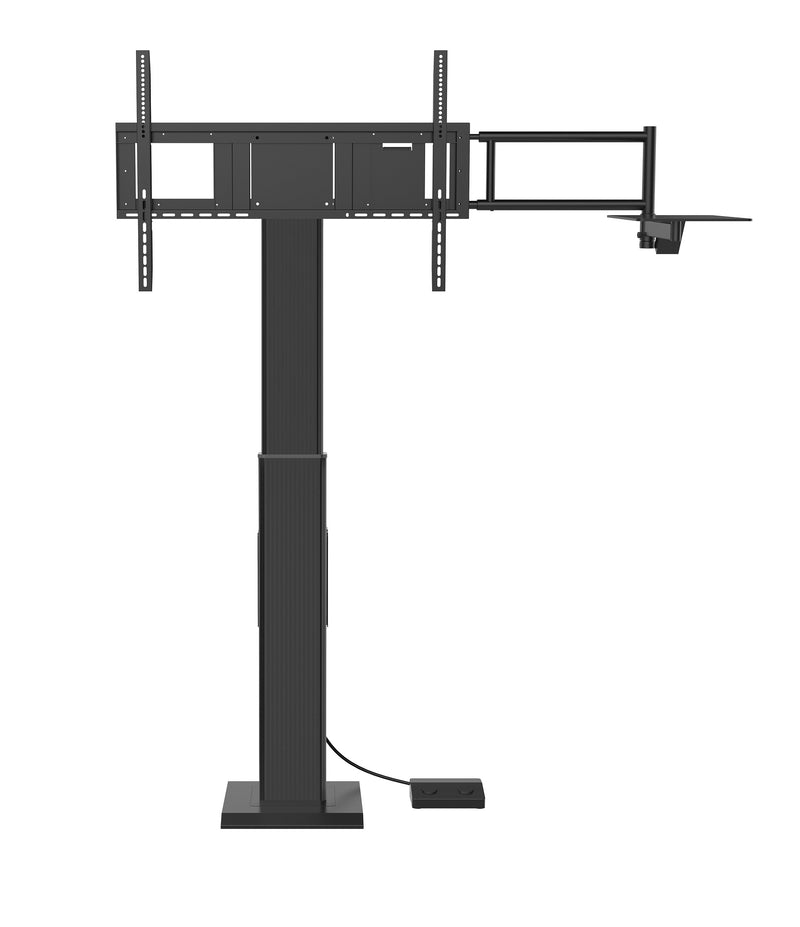 Carrello motorizzato Viewsonic VB-STND-004 ad altezza variabile, con controllo a pedale e supporto notebook, per monitor con portata 100kg e VESA fino a 800x600mm, nero