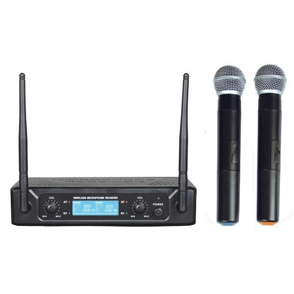 Set doppio radiomicrofono UHF, 677.70/696.10 MHZ