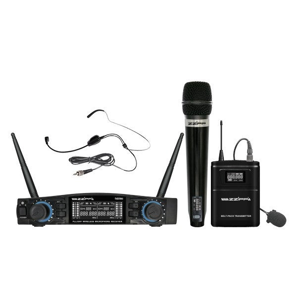 Set radiomicrofono con 1 gelato e 1 archetto UHF, 48 canali