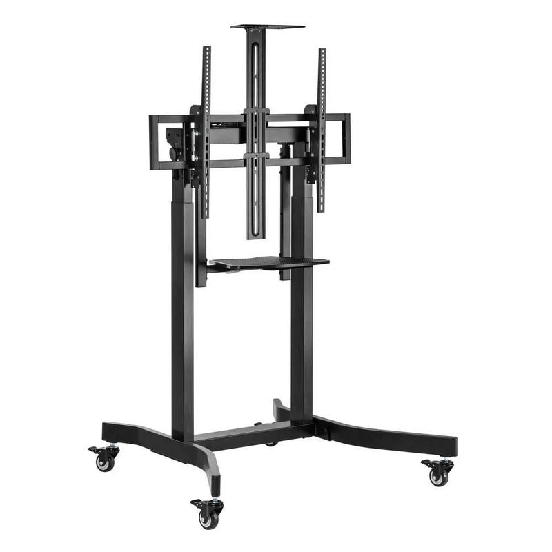 Carrello professionale da pavimento motorizzato per monitor con portata 120kg e VESA fino a 800x600mm (con telecomando), nero