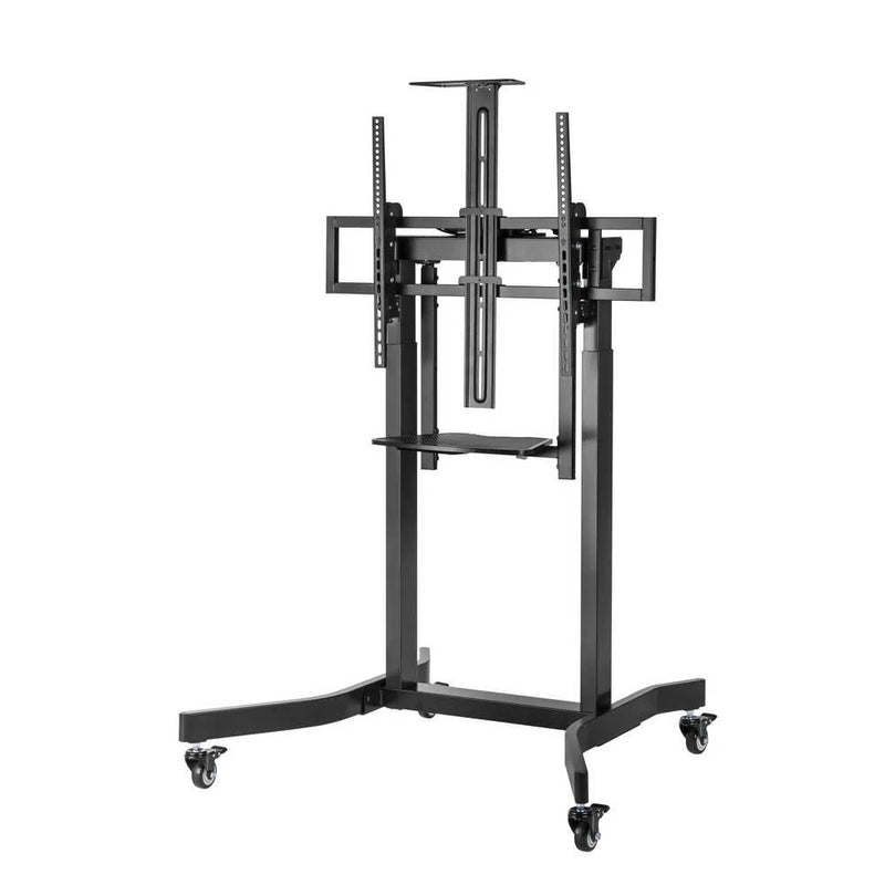 Carrello professionale da pavimento motorizzato per monitor con portata 120kg e VESA fino a 800x600mm (con telecomando), nero