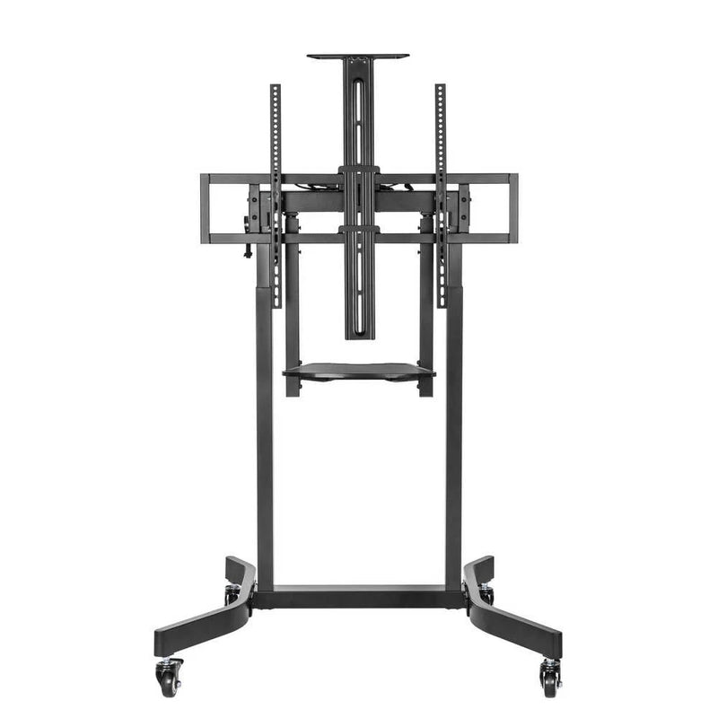 Carrello professionale da pavimento motorizzato per monitor con portata 120kg e VESA fino a 800x600mm (con telecomando), nero