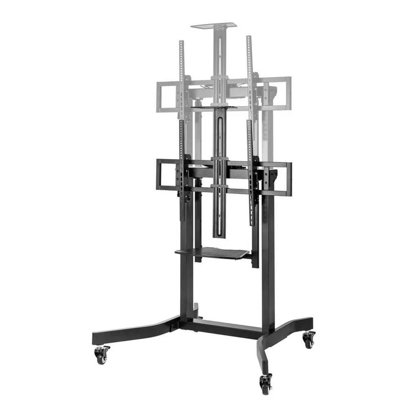 Carrello professionale da pavimento motorizzato per monitor con portata 120kg e VESA fino a 800x600mm (con telecomando), nero