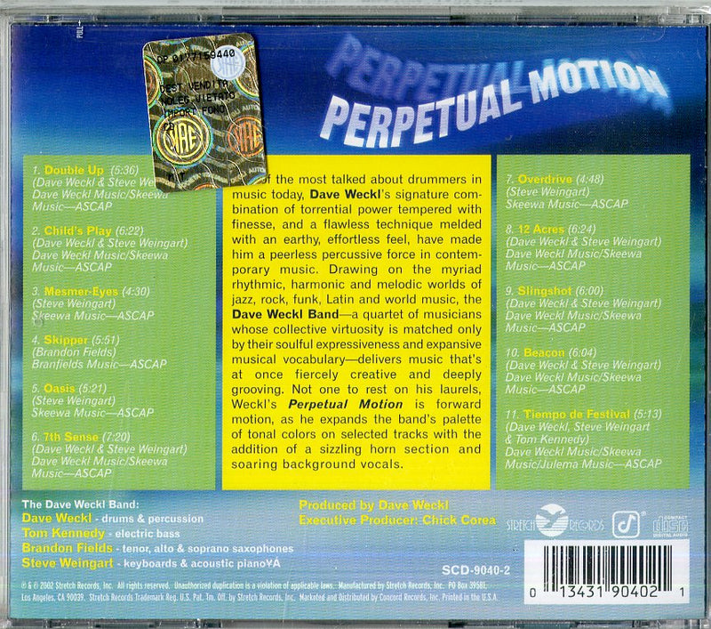 Weckl Dave Band - Perpetual Motion Cd 0013431904021