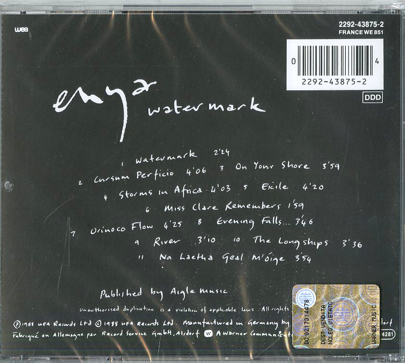 Enya - Watermark Cd 0022924387524