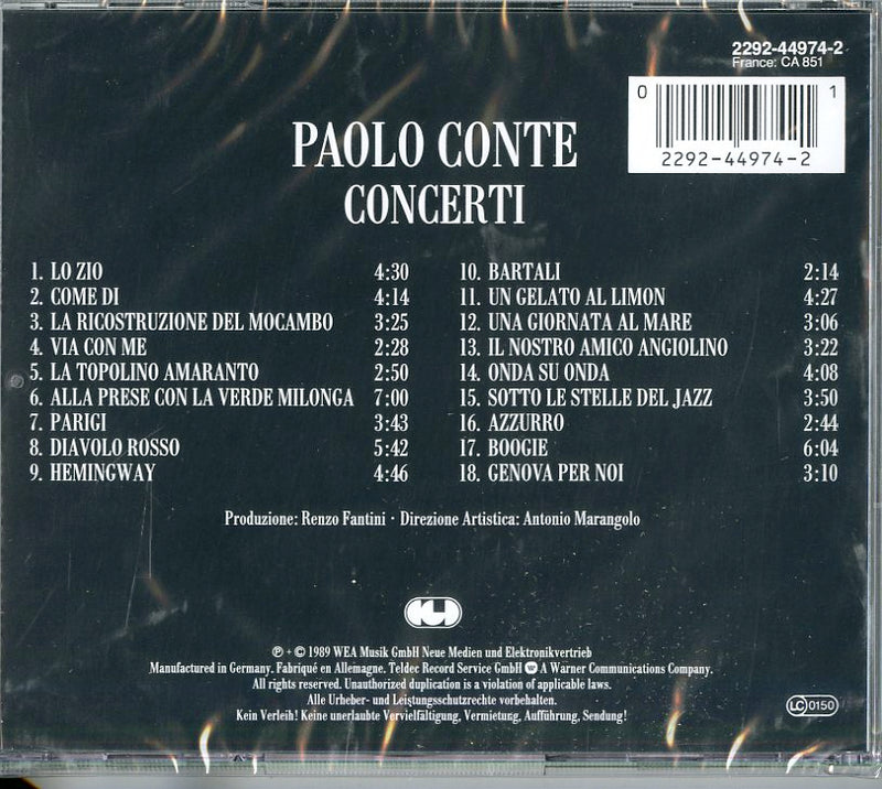 Conte Paolo - Concerti Cd 0022924497421