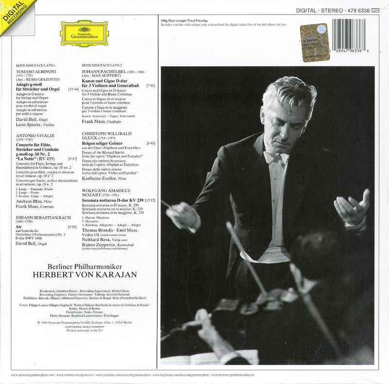 Karajan Herbert - Adagio,Canone (2016)(Lp180Gr)(Download Card) Lp 0028947963363