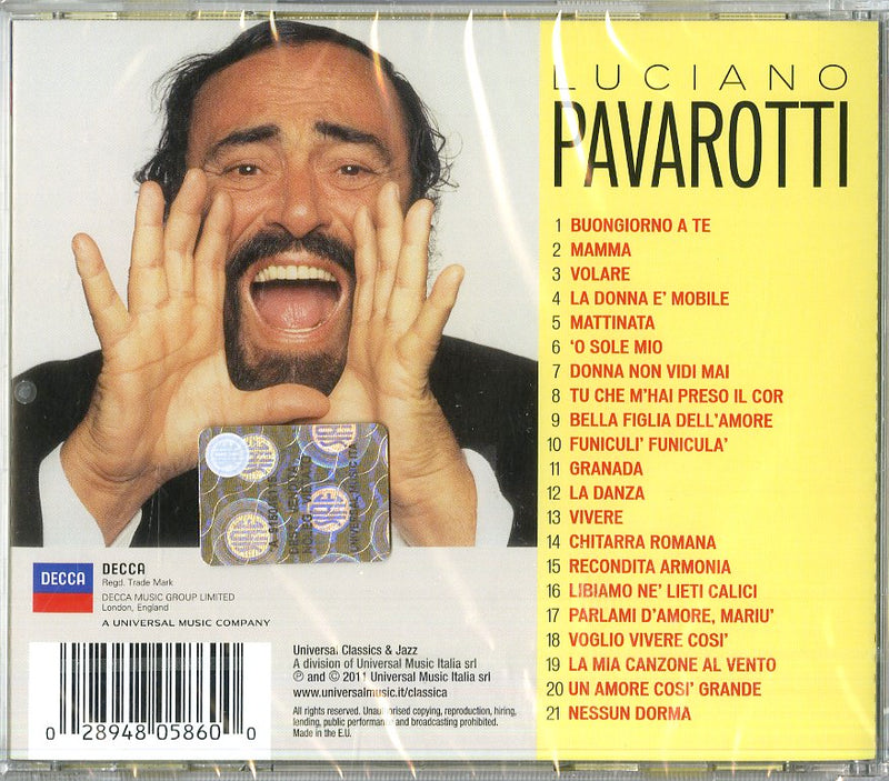 Pavarotti Luciano (Tenore) - Buongiorno A Te (Mamma,Volare,O Sole Mio,Nessun Dorma,Un Amore Cosi Grande Cd 0028948058600