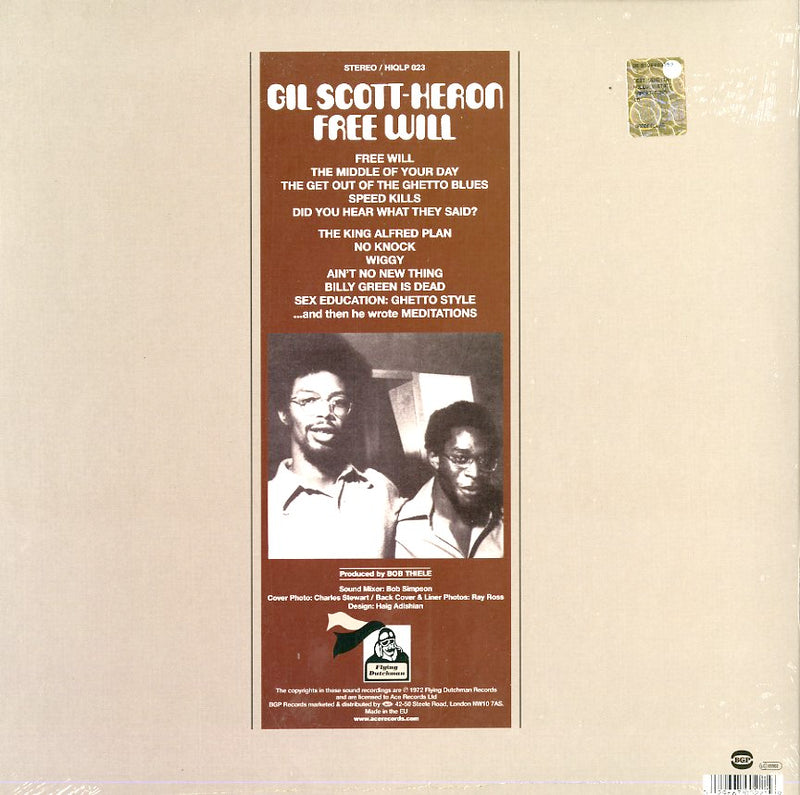 Scott Heron Gil - Free Will Vinile LP - Vinyl record 0029667002219