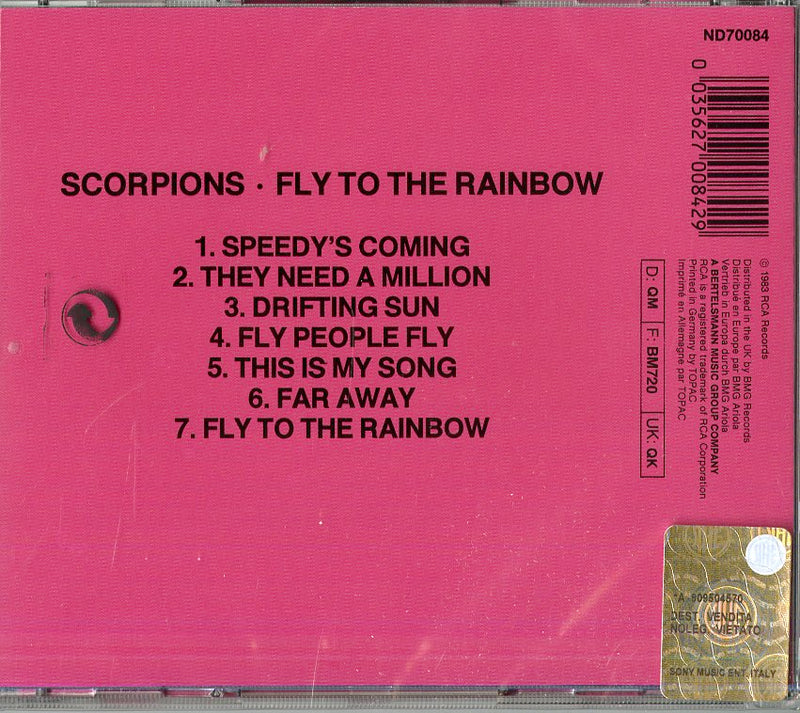 Scorpions - Fly To The Rainbow Cd 0035627008429