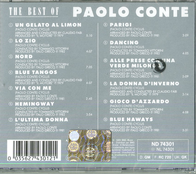 Conte Paolo - The Best Of Paolo Conte Cd 0035627430121