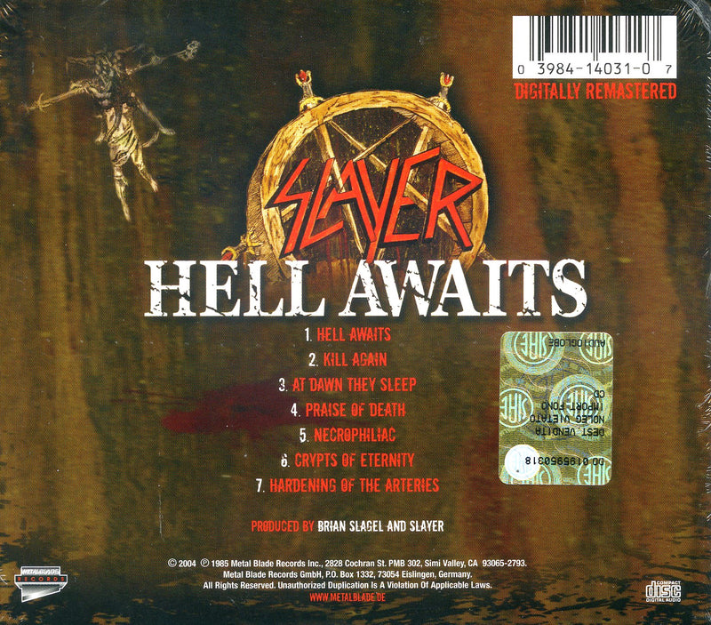 Slayer - Hell Awaits CD 0039841403107