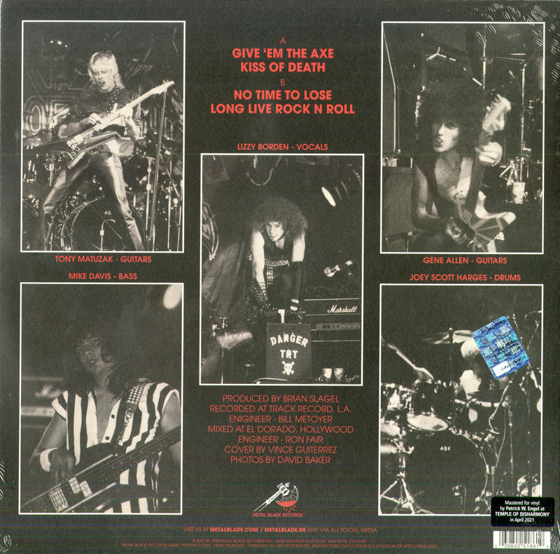 Lizzy Borden - Give Em The Axe Lp 0039842518619