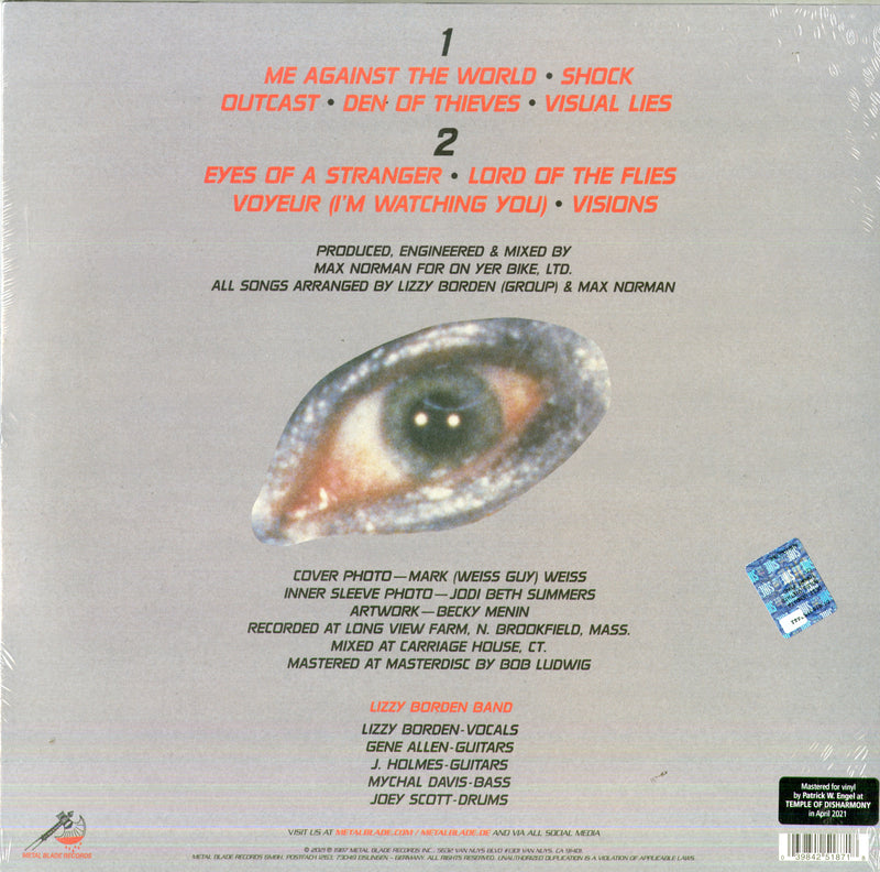 Lizzy Borden - Visual Lies Lp 0039842518718