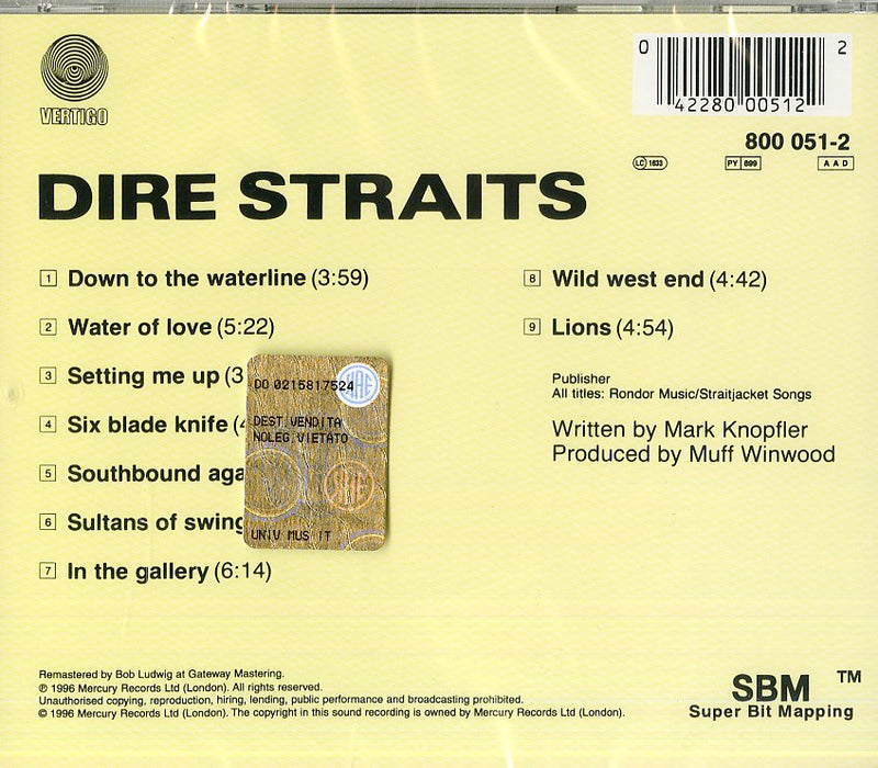 Dire Straits - Dire Straits Cd 0042280005122