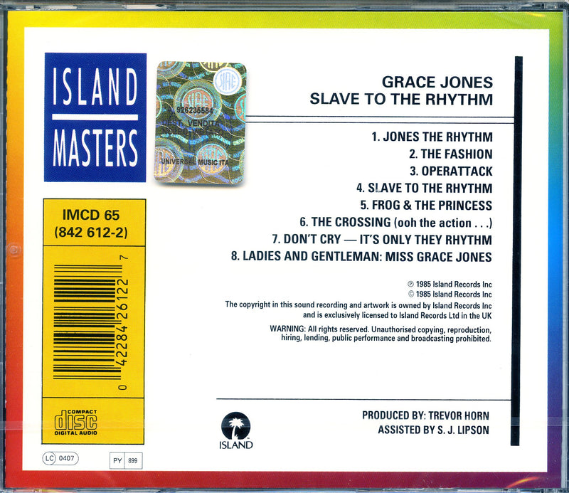 Jones Grace - Slave To The Rhythm Cd 0042284261227