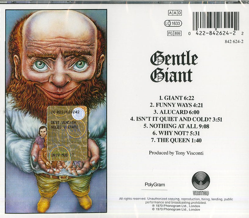 Gentle Giant - Gentle Giant Cd 0042284262422