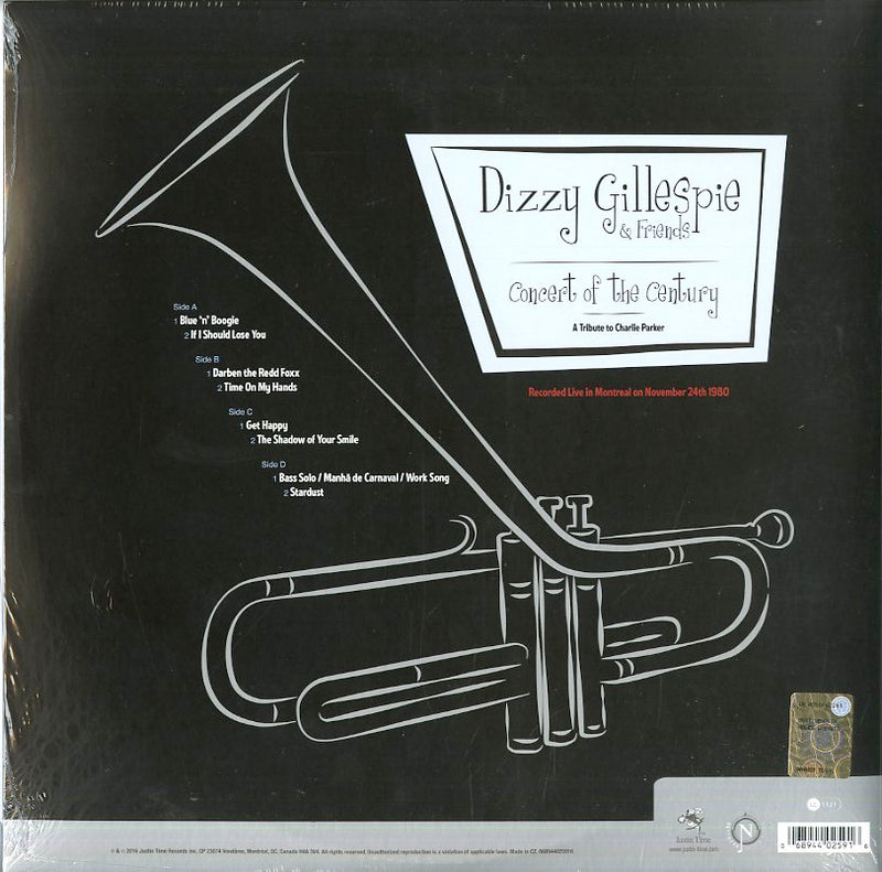 Gillespie Dizzy & Friends - Concert Of The Century A Tribute To Charlie Park Vinile LP - Vinyl record 0068944025916