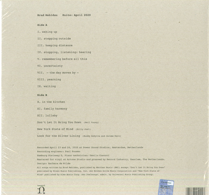 Mehldau Brad - Suite: April 2020 Lp 0075597919448