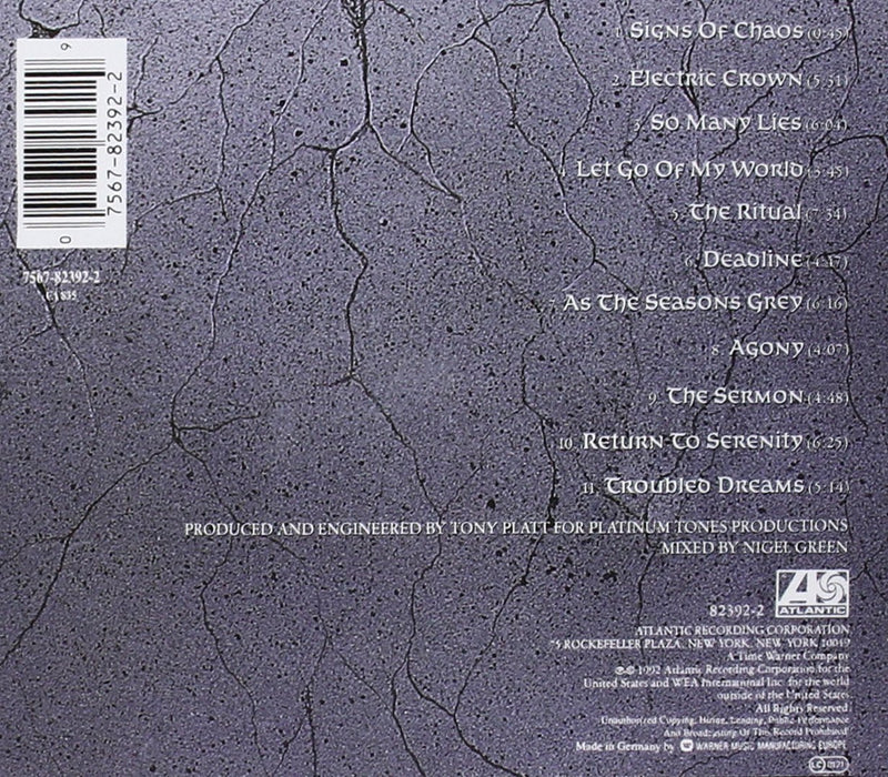 Testament - The Ritual Cd 0075678239229