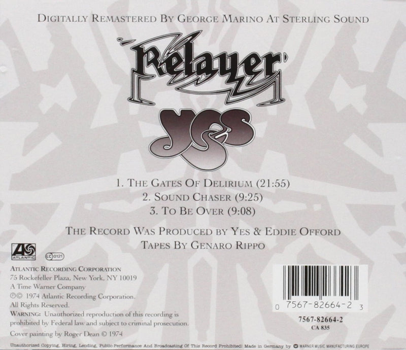 Yes - Relayer Cd 0075678266423