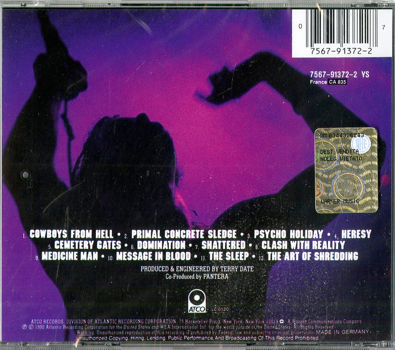 Pantera - Cowboys From Hell Cd 0075679137227