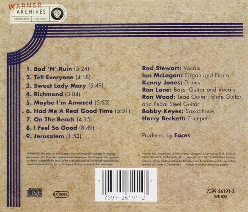 Faces - Long Player Cd 0075992619127