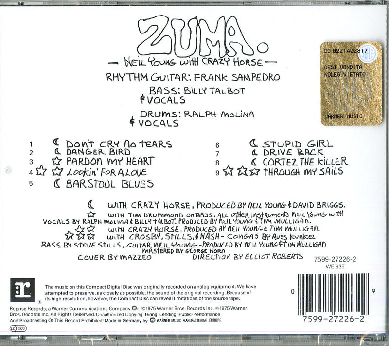 Young Neil - Zuma Cd 0075992722629