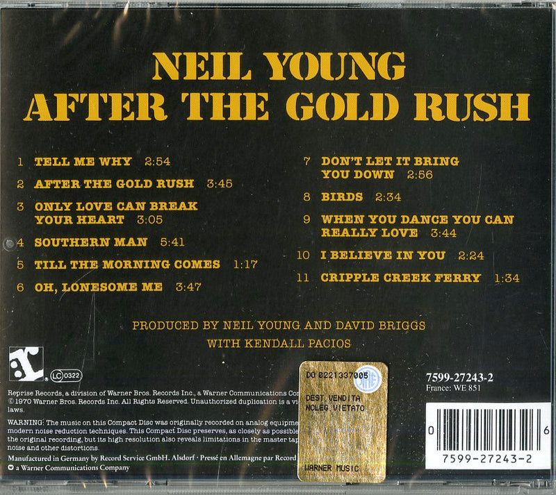 Young Neil - After The Gold Rush CD 0075992724326