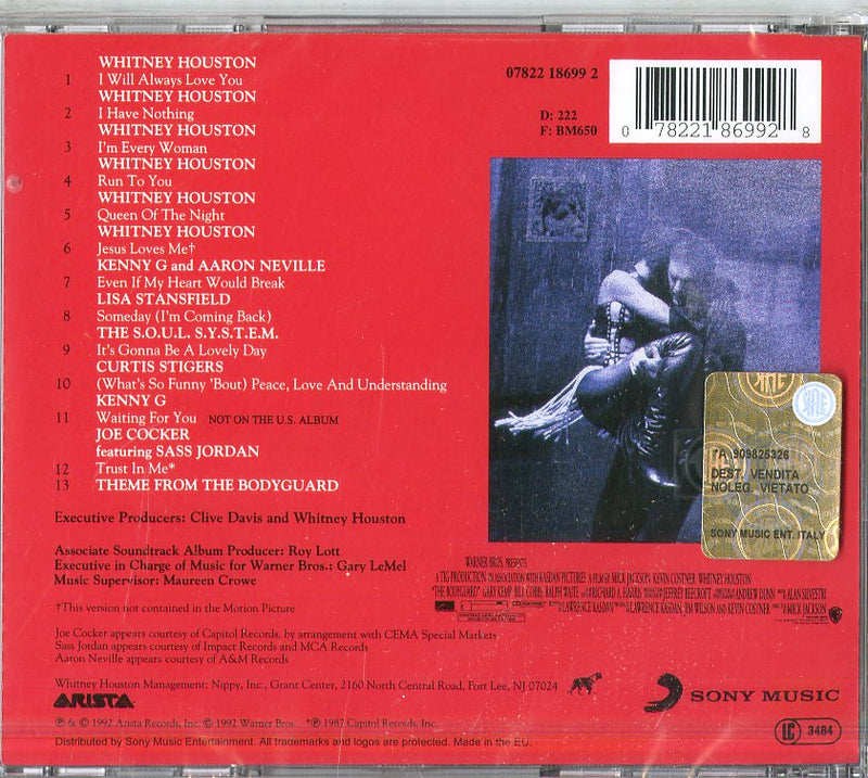 O.S.T.-The Bodyguard - The Bodyguard (Guardia Del Corpo) Cd 0078221869928