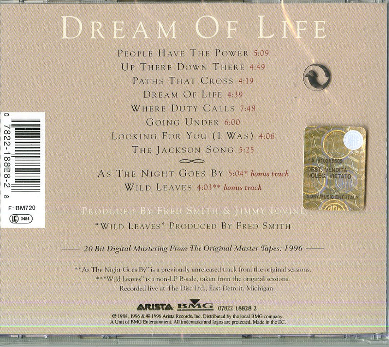 Smith Patti - Dream Of Life Cd 0078221882828