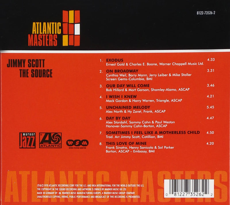 Scott Jimmy - The Source Cd 0081227352622