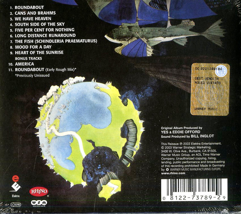 Yes - Fragile (Expanded & Remastered) Cd 0081227378929