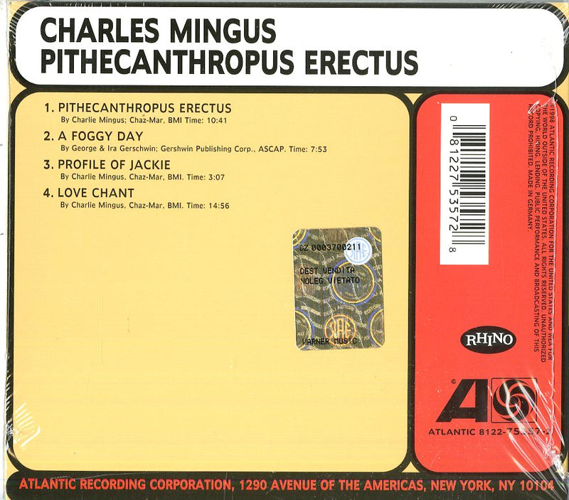 Mingus Charles - Pithecanthropus Erectus CD 0081227535728