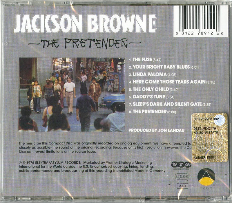 Browne Jackson - The Pretender (Remastered) Cd 0081227891220