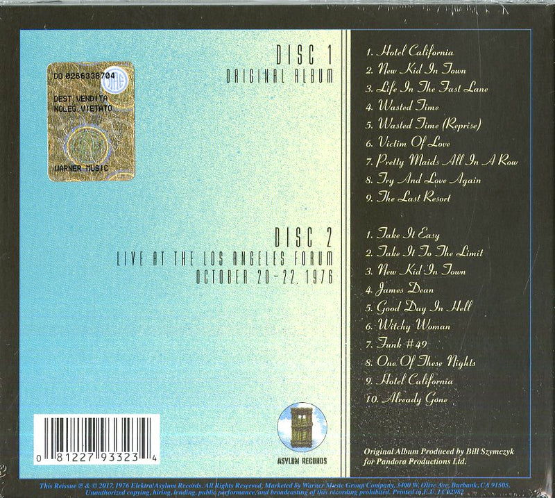 Eagles - Hotel California (40Th Anniversary Expanded Edt.) Cd 0081227933234